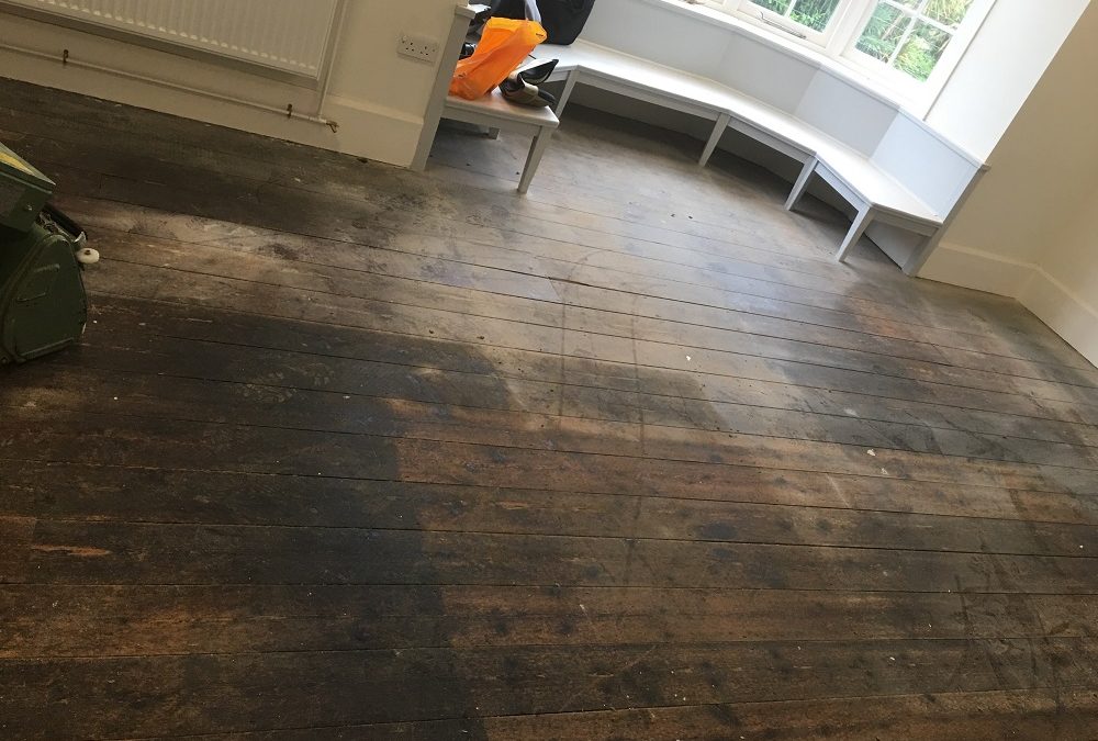 Floorboard restoration at an old school house in the Bristol area